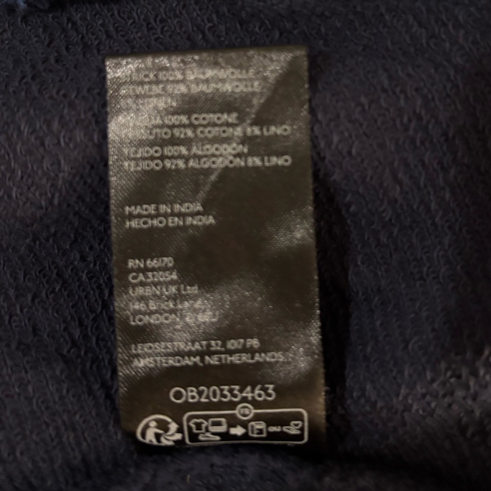 Pilcro/Anthropologie Mixed Media Sweatshirt in Blue Pattern Size M. NWT - Picture 11 of 12